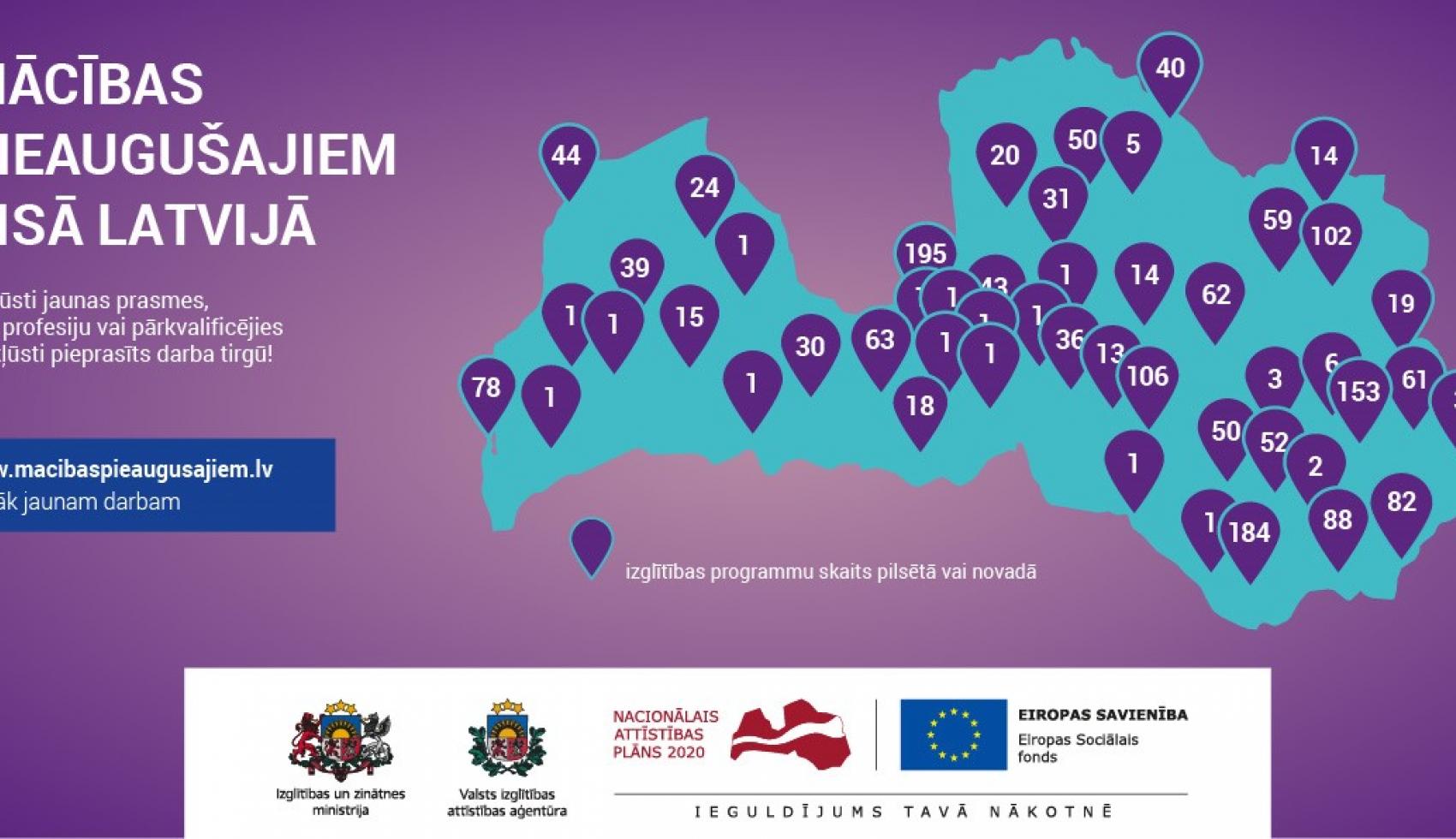 macibas pieaugsajiem pieteiksanas 1.karta LV karte